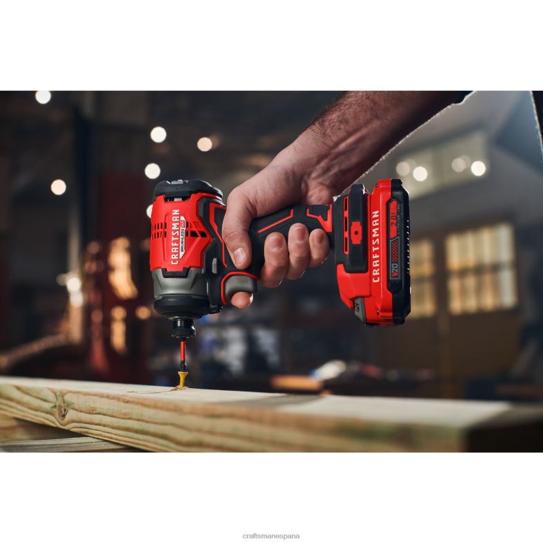 CRAFTSMAN v20 rp Atornillador de impacto inalámbrico sin escobillas de 20 voltios máx de 1/4 de pulgada Herramientas eléctricas 4DTRH114